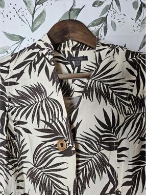 Amber Sun Blouse Brown & Cream Womens Size M